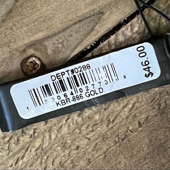 Aqua Chunky Link Chain Gold-Tone Wide Bracelet - Picture 3 of 5